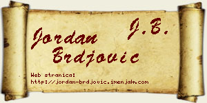 Jordan Brđović vizit kartica